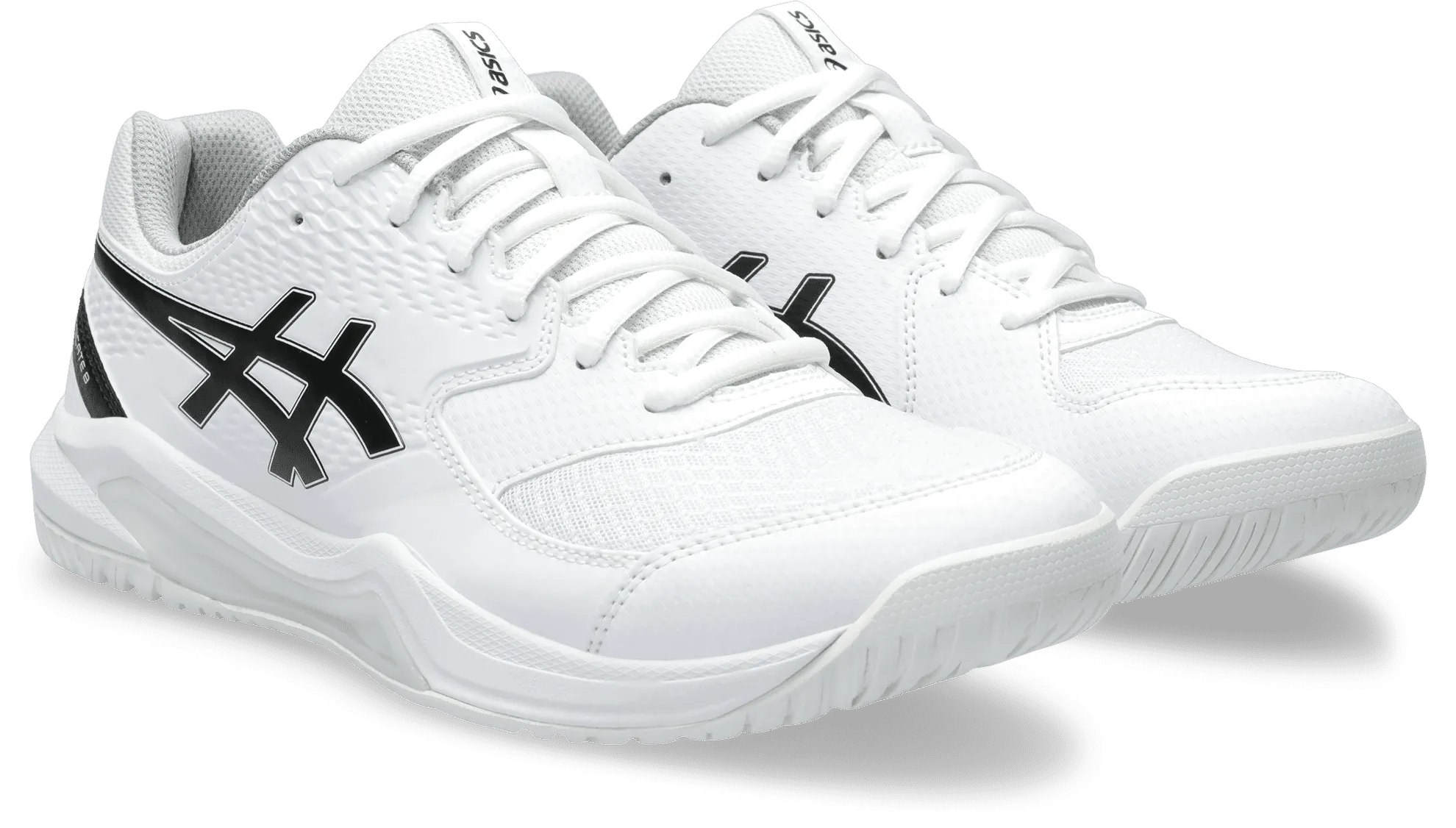 SCARPA DA TENNIS DA UOMO ASICS GEL-DEDICATE 8 WHITE BLACK 1041A408 101