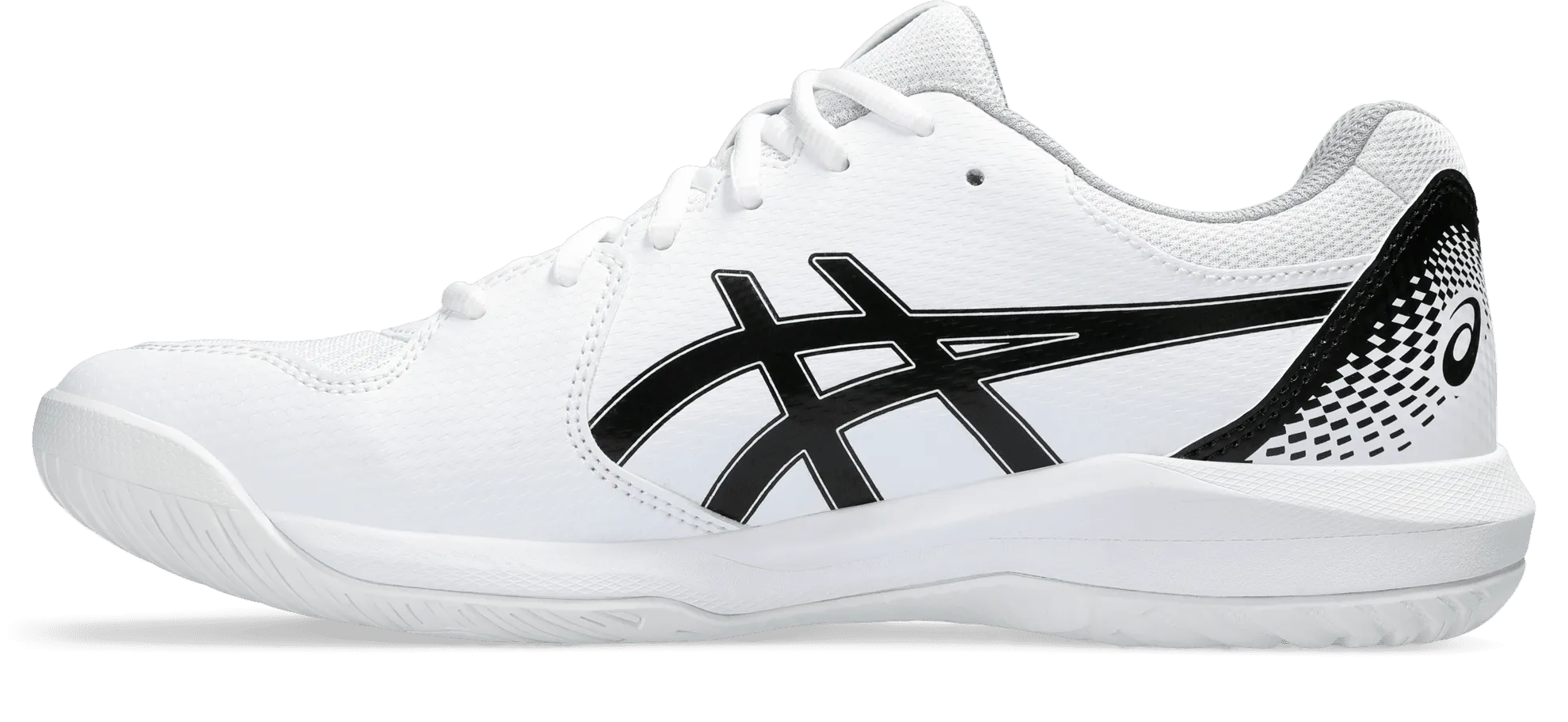 SCARPA DA TENNIS DA UOMO ASICS GEL-DEDICATE 8 WHITE BLACK 1041A408 101