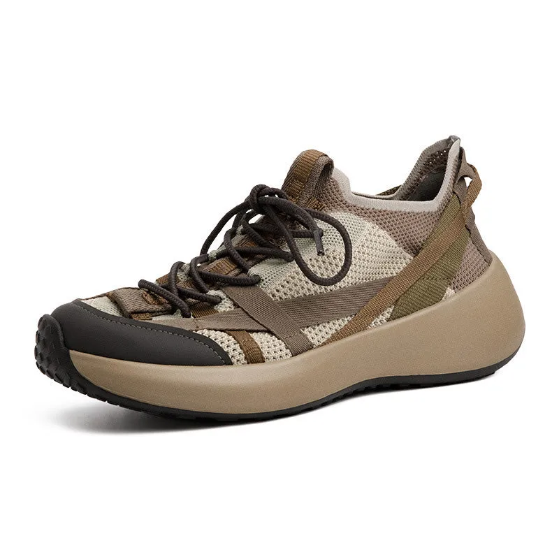 Scarpe da ginnastica casual in tela traspirante alla moda da uomo