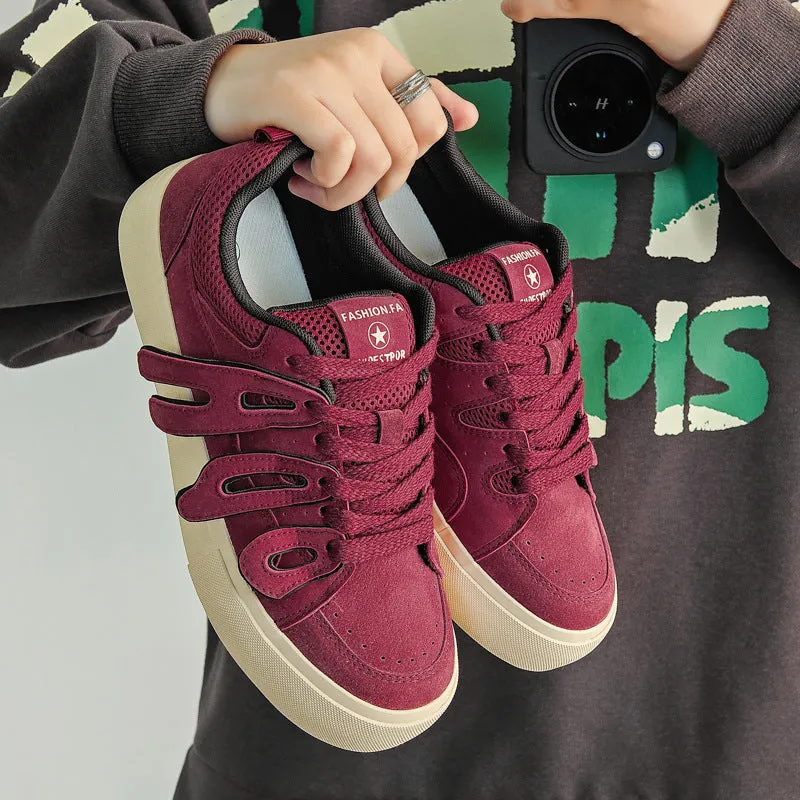 Scarpe da ginnastica casual piatte da uomo in tela alla moda