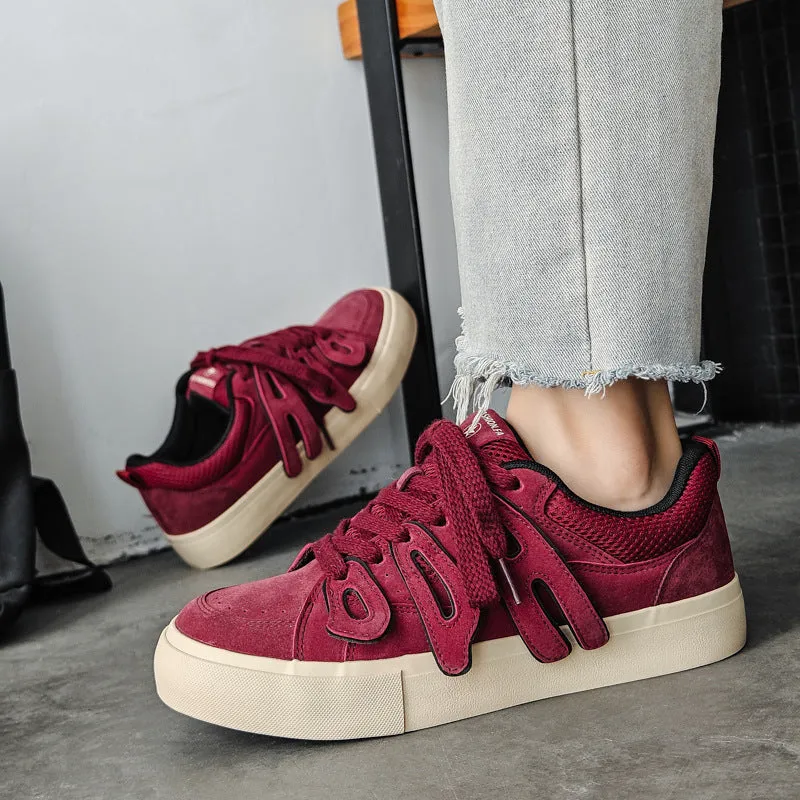 Scarpe da ginnastica casual piatte da uomo in tela alla moda