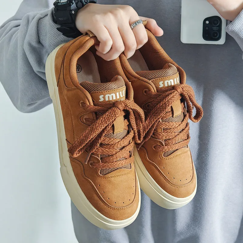 Scarpe da ginnastica casual piatte in tela tinta unita moda uomo