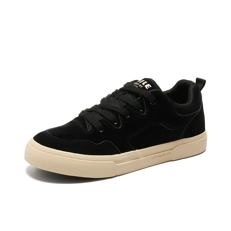 Scarpe da ginnastica casual piatte in tela tinta unita moda uomo