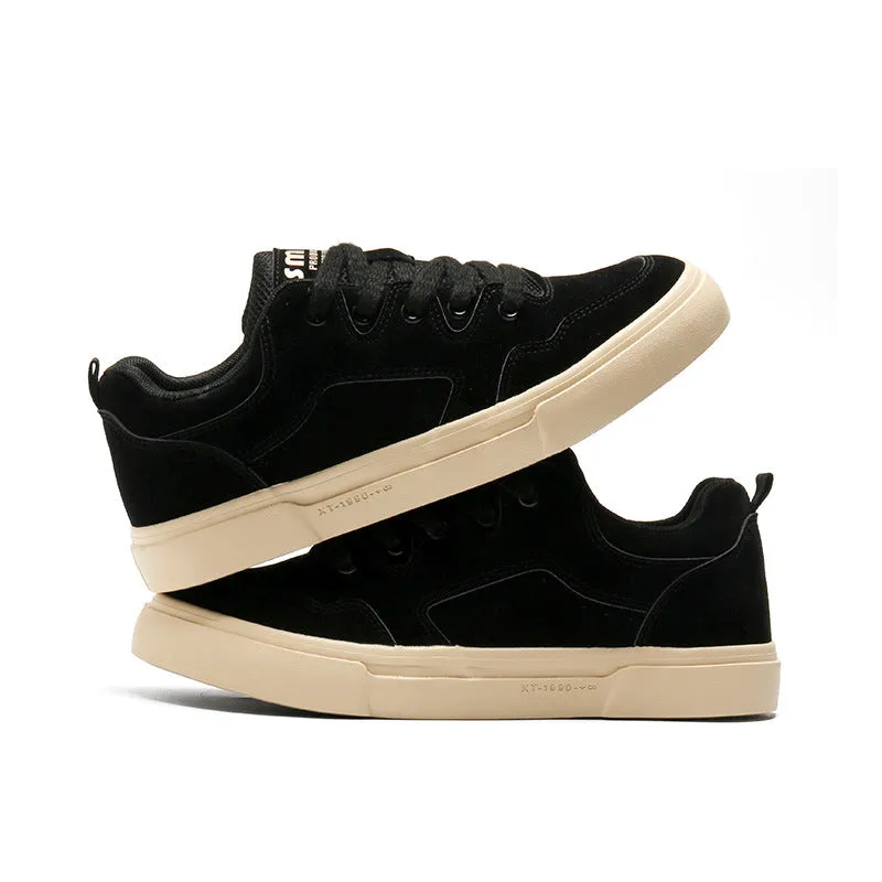 Scarpe da ginnastica casual piatte in tela tinta unita moda uomo