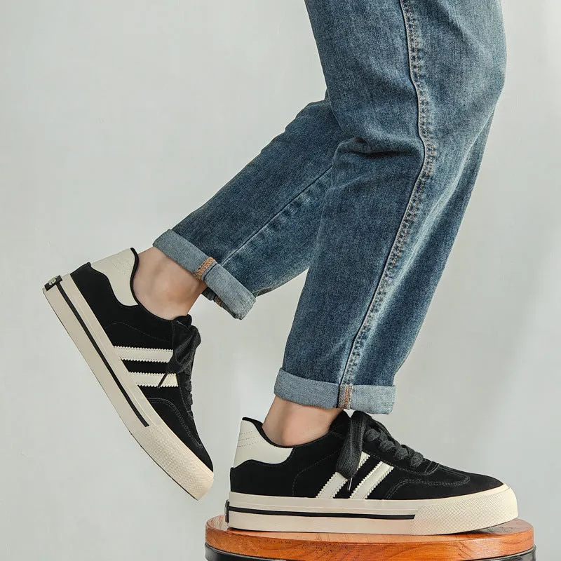 Scarpe da ginnastica da allenamento piatte in tela casual moda uomo
