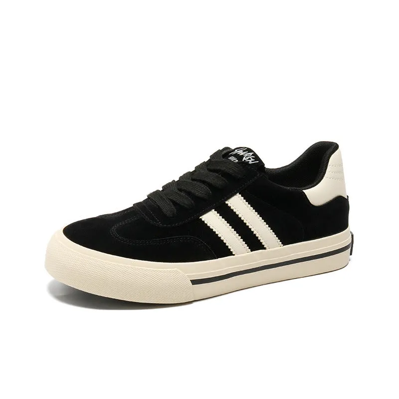 Scarpe da ginnastica da allenamento piatte in tela casual moda uomo
