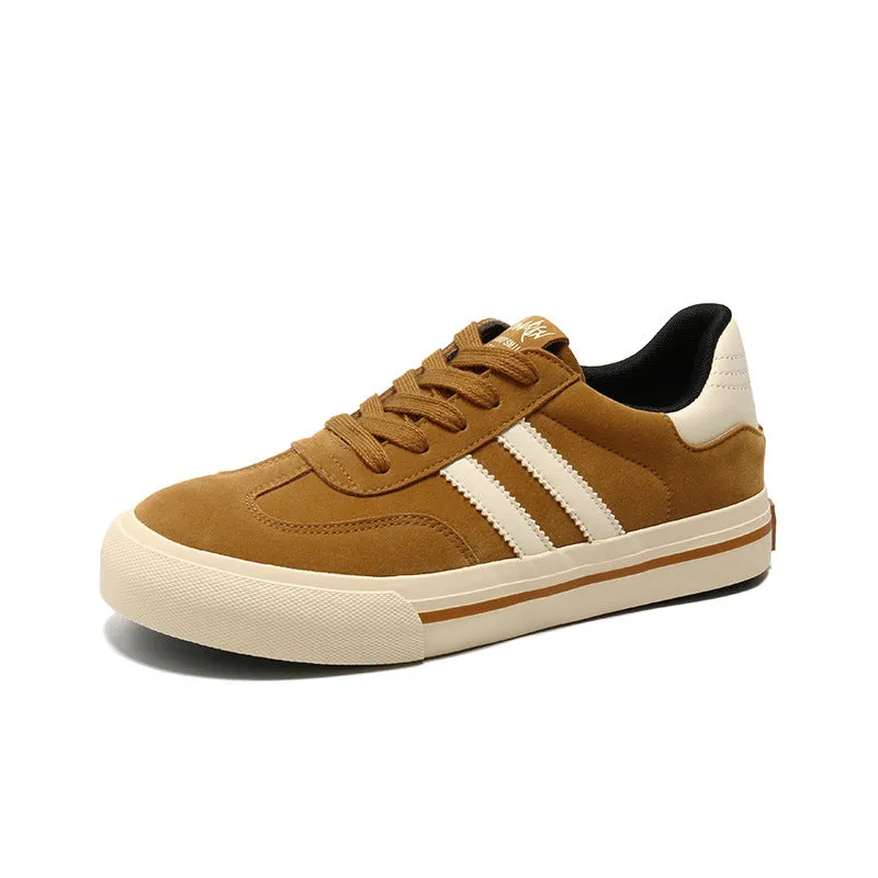 Scarpe da ginnastica da allenamento piatte in tela casual moda uomo