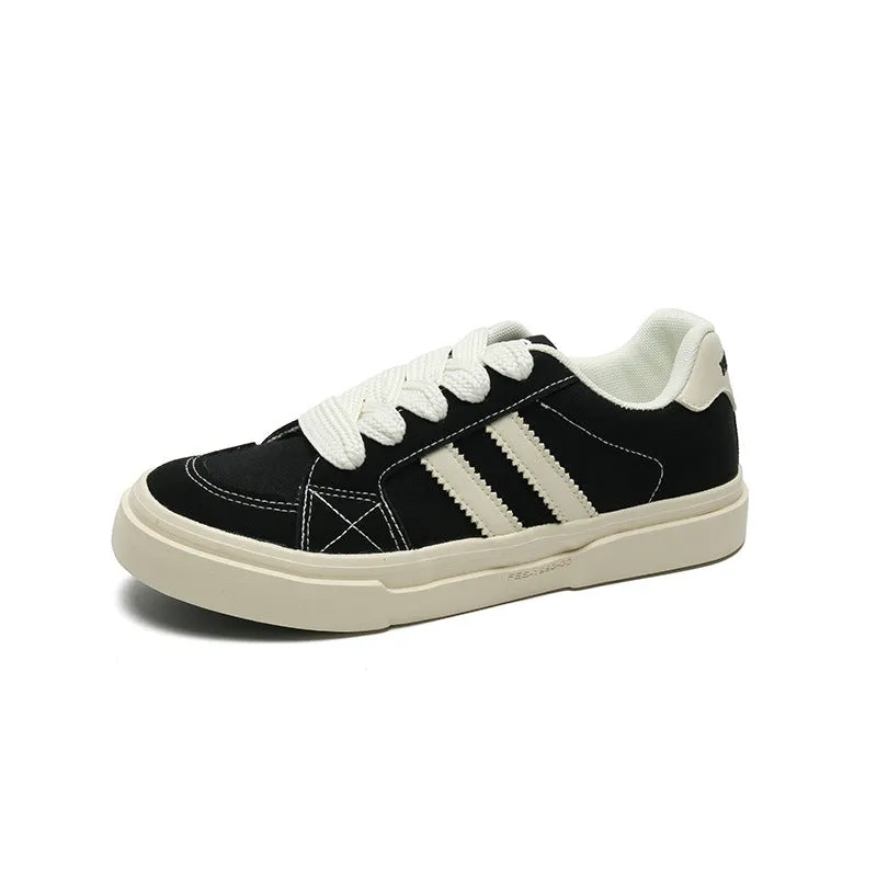 Scarpe da ginnastica da skate piatte in tela casual alla moda da uomo