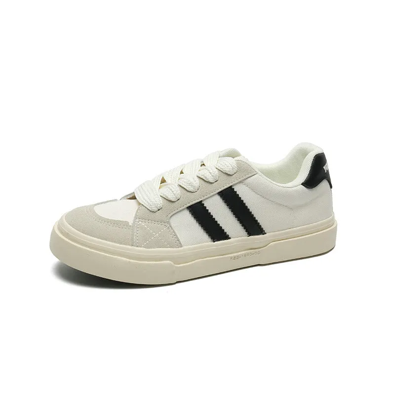 Scarpe da ginnastica da skate piatte in tela casual alla moda da uomo