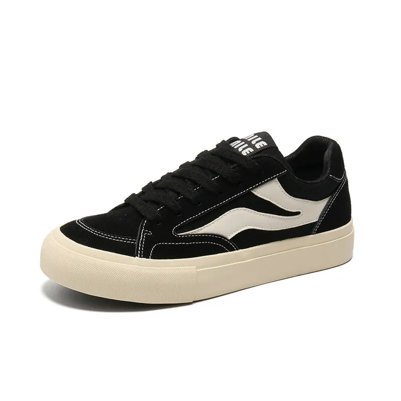 Scarpe da ginnastica piatte casual in tela traspirante da uomo