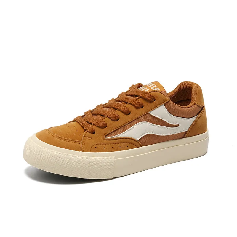Scarpe da ginnastica piatte casual in tela traspirante da uomo