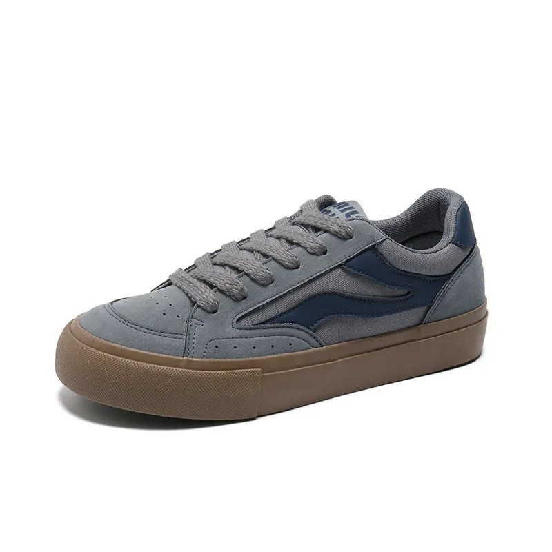 Scarpe da ginnastica piatte casual in tela traspirante da uomo