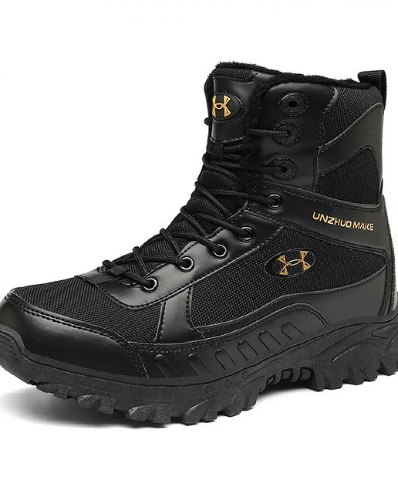 Scarpe da uomo con plateau con lacci Stivali da combattimento speciali per lesercito nel deserto Arrampicata Escursionismo Snea