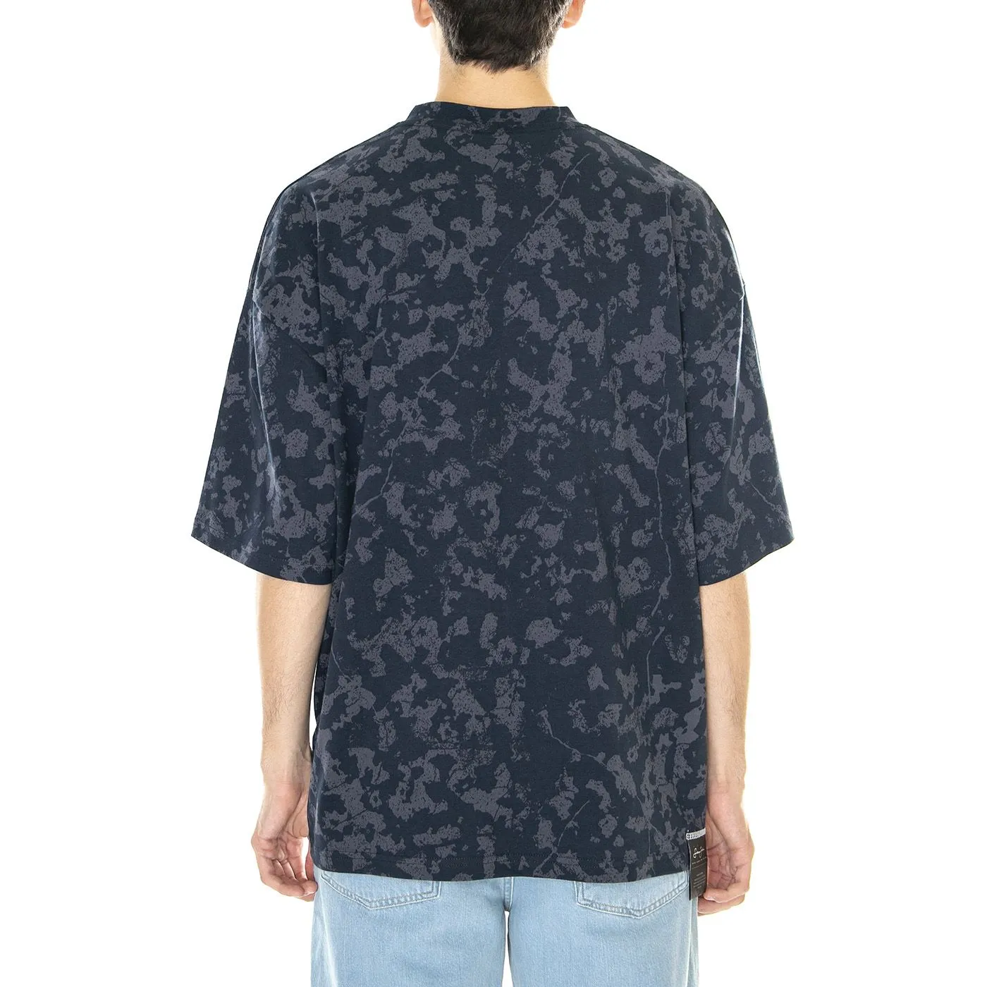 SEAN JOHN M' SJ Script Logo Floral Camouflage Tee Dark Blue - Maglietta Girocollo Uomo Blu    