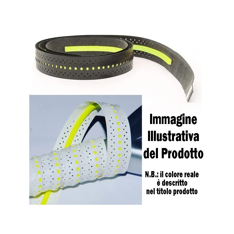 SHOCKOUT DUAL PRO GRIP + OVERGRIP ANTI VIBRAZIONE TRASPIRANTE PADEL PER PALA RACCHETTA PADDLE TENNIS - AZZURRO/GIALLO