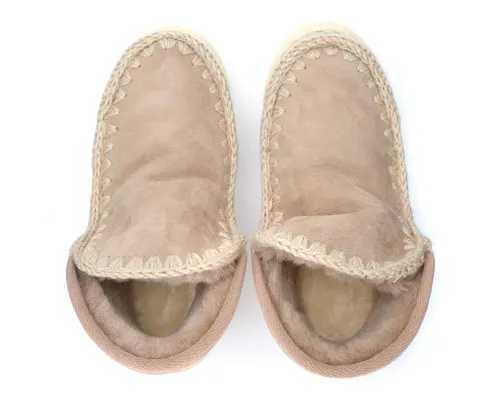 Stivaletto Mou Eskimo Sneaker Bold  color cammello con logo glitterato