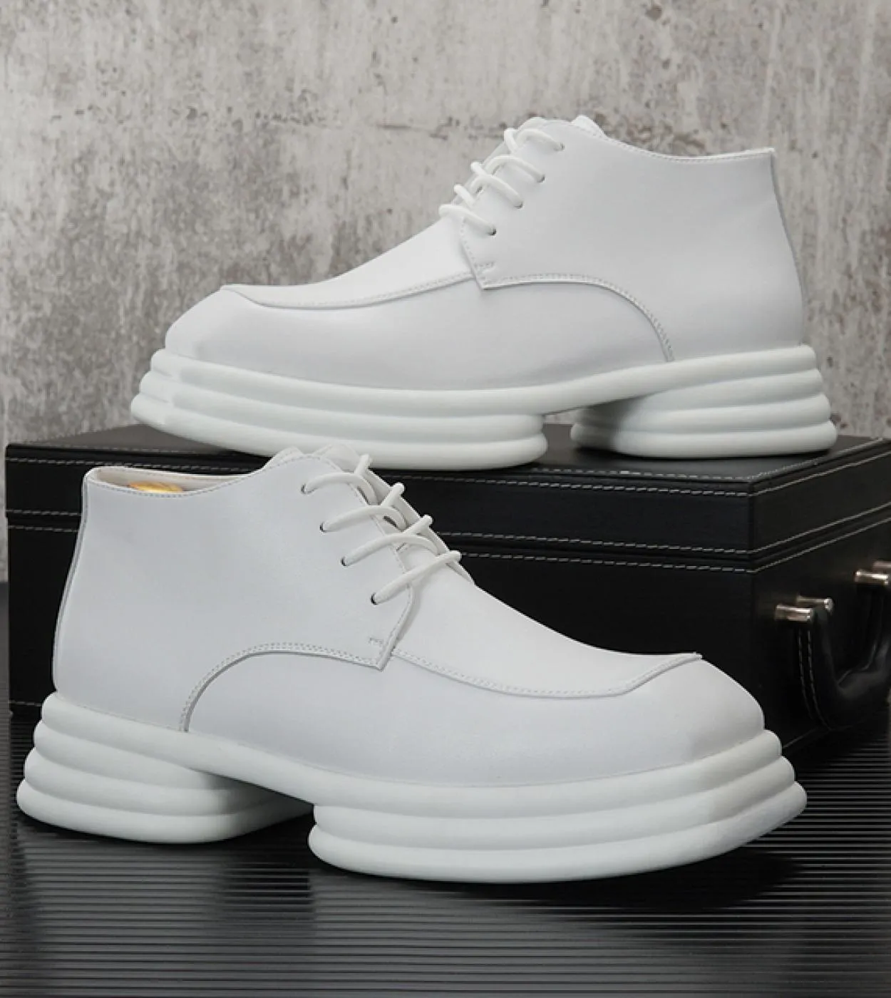 Stivaletto Uomo Bianco Punta Quadrata Uomo Scarpe Antinfortunistiche Scarpe Tennis Uomo Firmate
