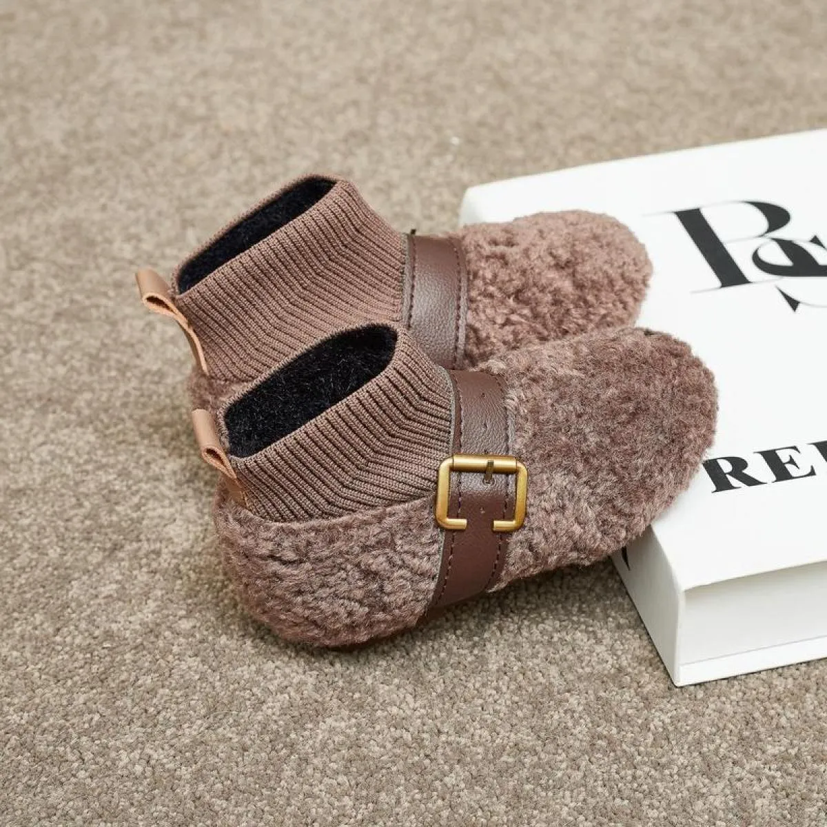 Stivali invernali per bambini Ragazze Scarpe invernali per bambini Scarpe per bambini Ragazza Pelliccia calda invernale