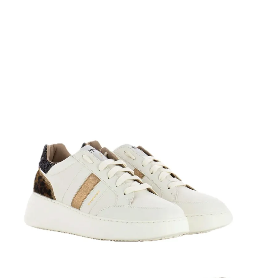 Stokton Sneakers donna Jungle in pelle bianco