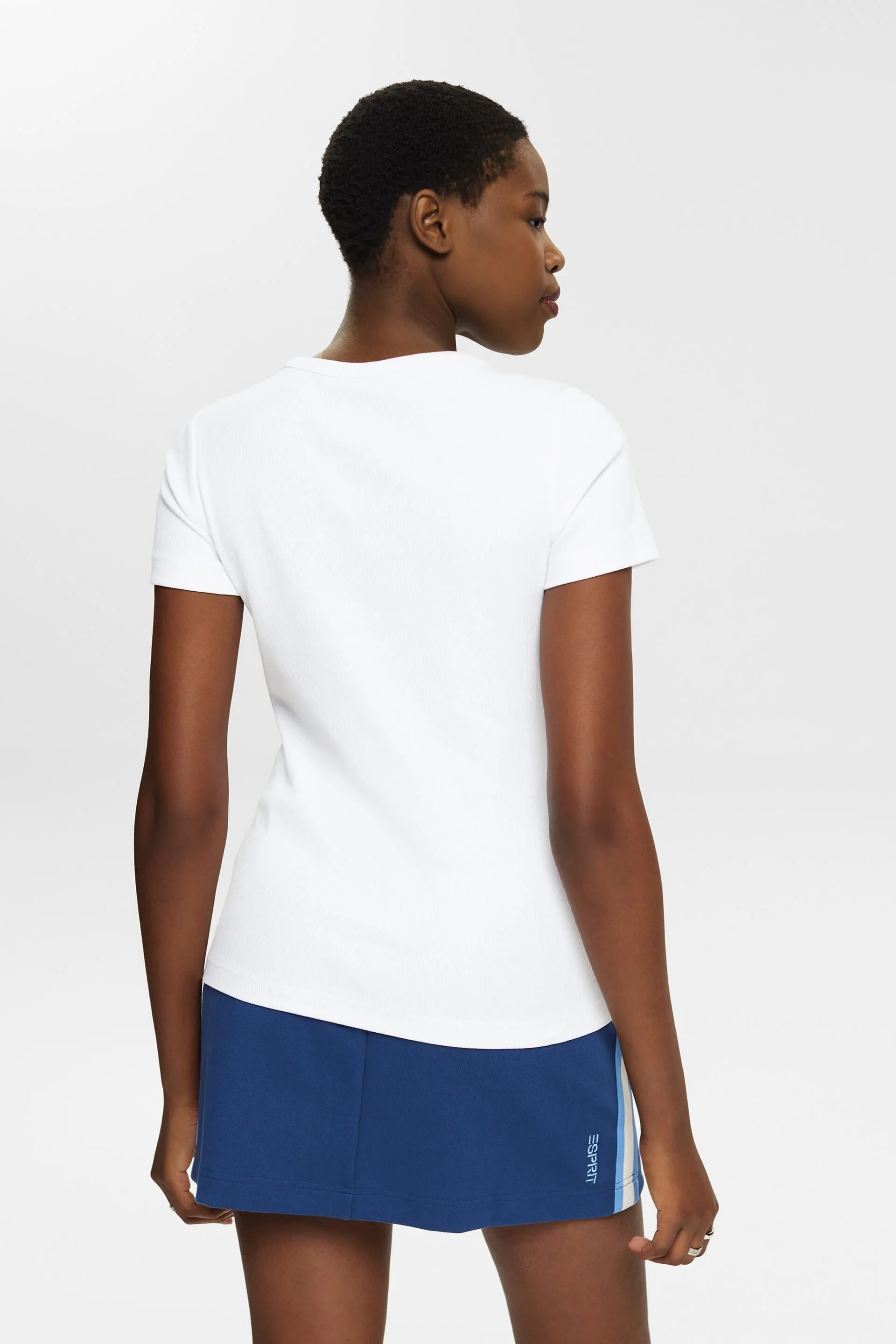 T-shirt a girocollo a coste