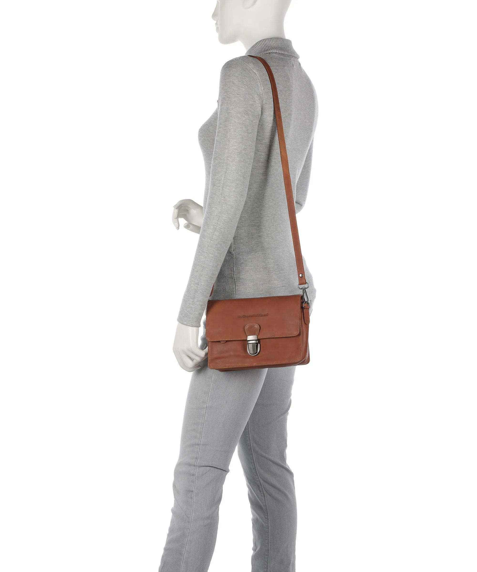  The Chesterfield Brand Lucca Borsa a tracolla pelle di vacchetta pull-up cognac  