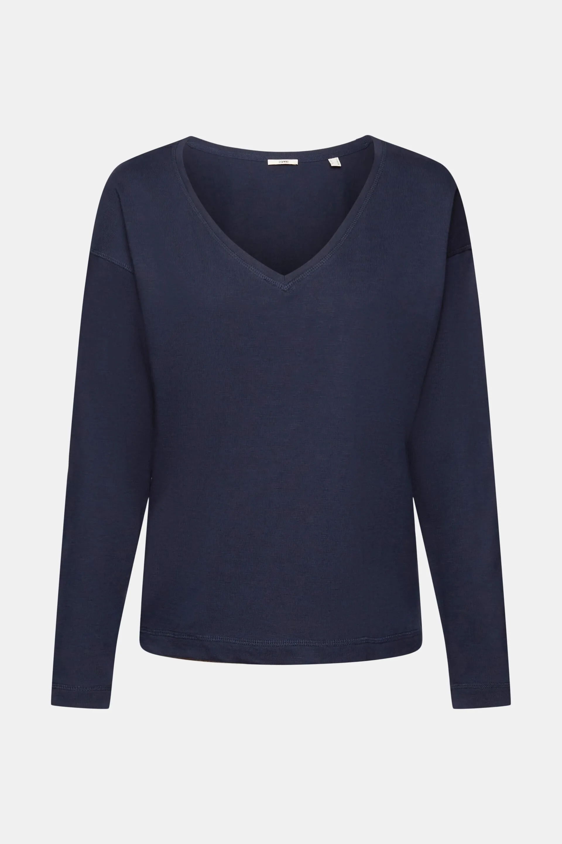 Top a manica lunga con scollo a V