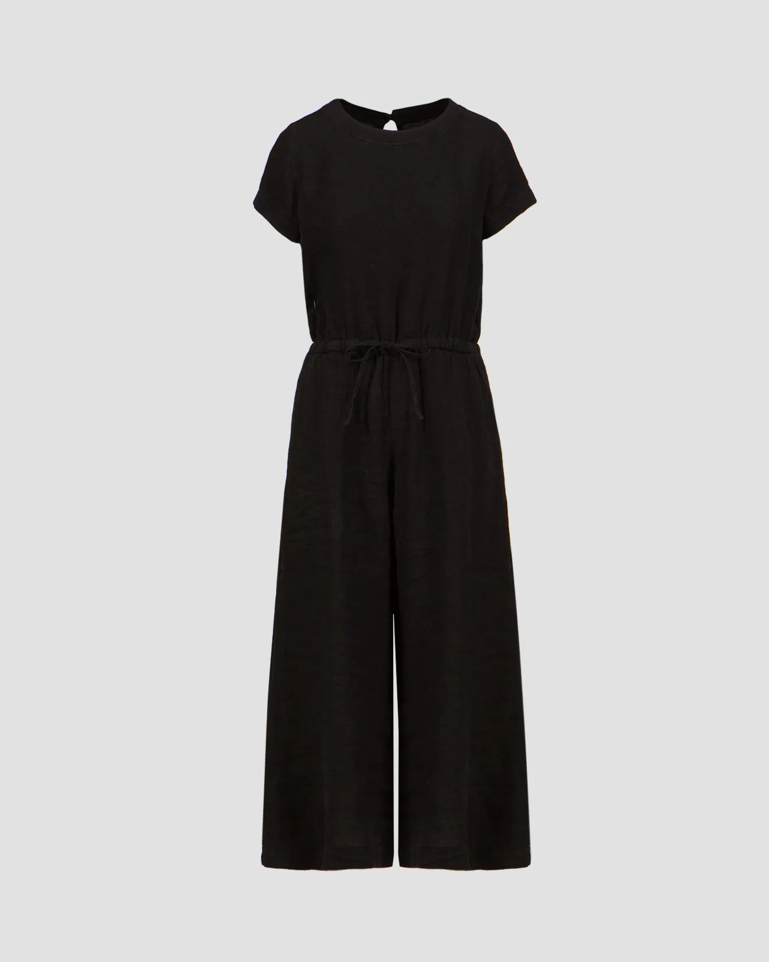 Tuta nera in lino da donna Deha D02238-10009