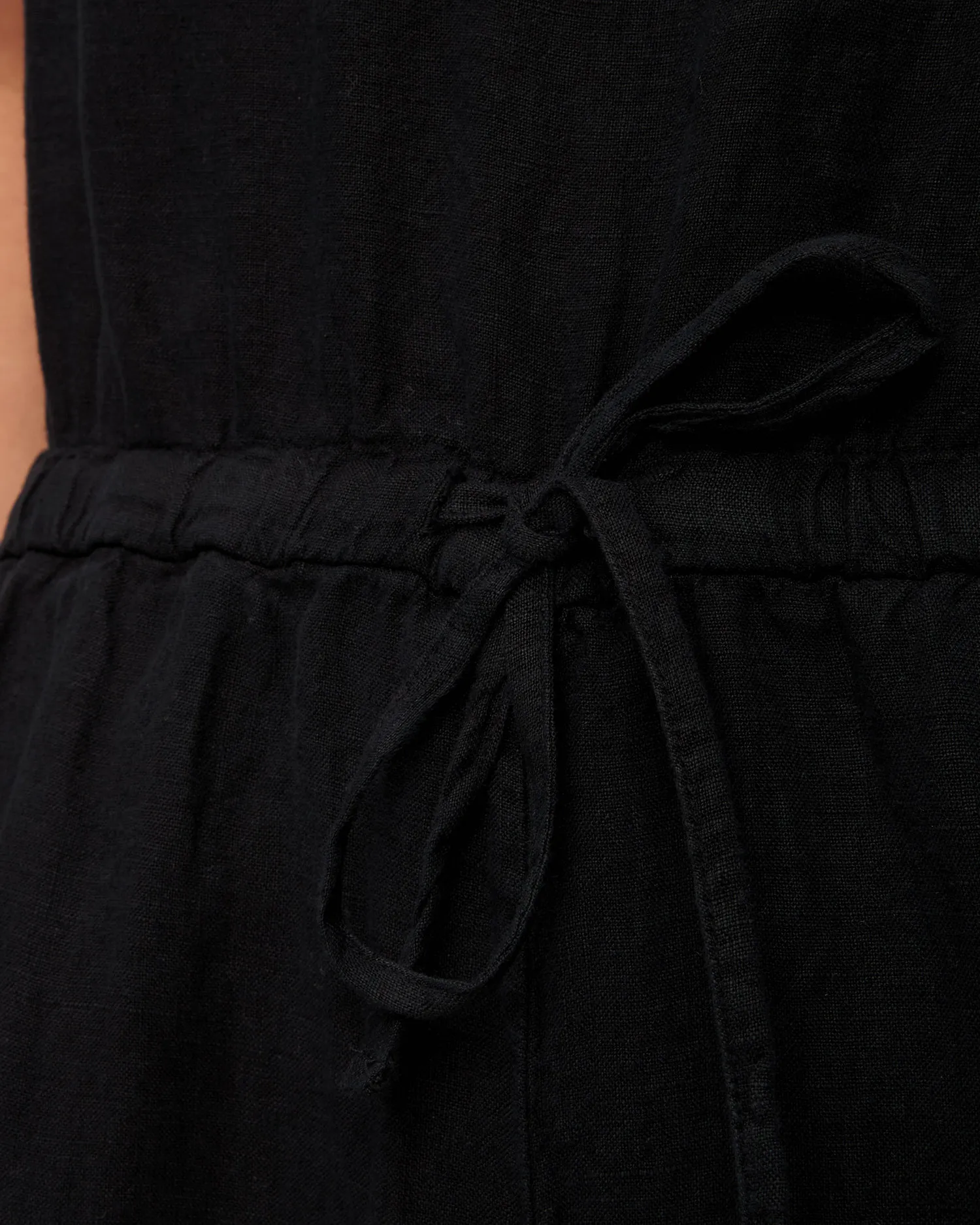 Tuta nera in lino da donna Deha D02238-10009