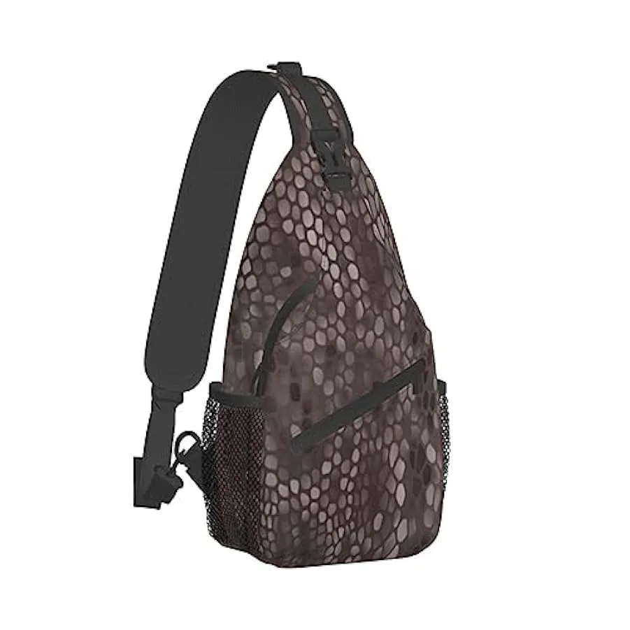 Zaino a tracolla con tracolla, borsa classica in pelle di serpente, antifurto, zaino a tracolla, zaino per sport all’aperto, via