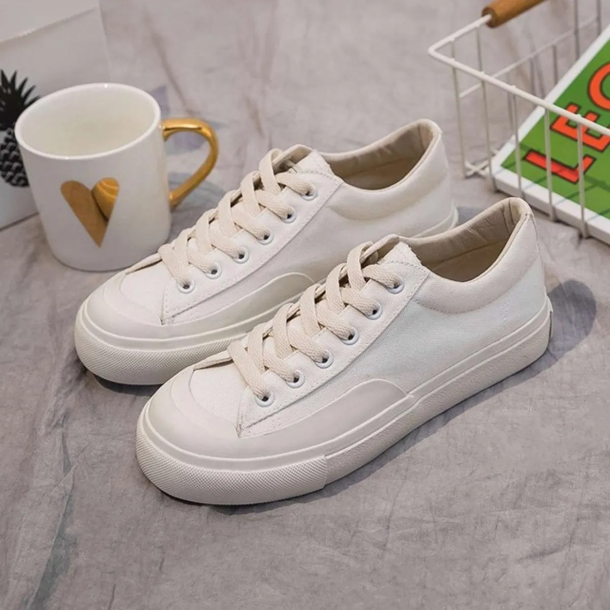 Zapatos De Mujer 2022 Nuove Donne Scarpe di Tela Solido Donna Vulcanize Scarpe di Moda della Scarpa Da Tennis Casual Lace Up di