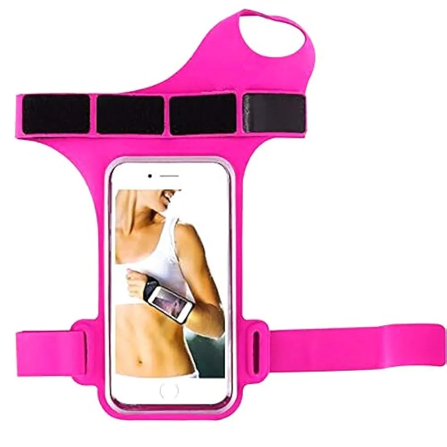 ZLZL Bracciale da Corsa con Chiave E Fessura per Cuffia per Cellulare Fino A 5,5″Braccetto con Borsa da Polso Impermeabile – Per